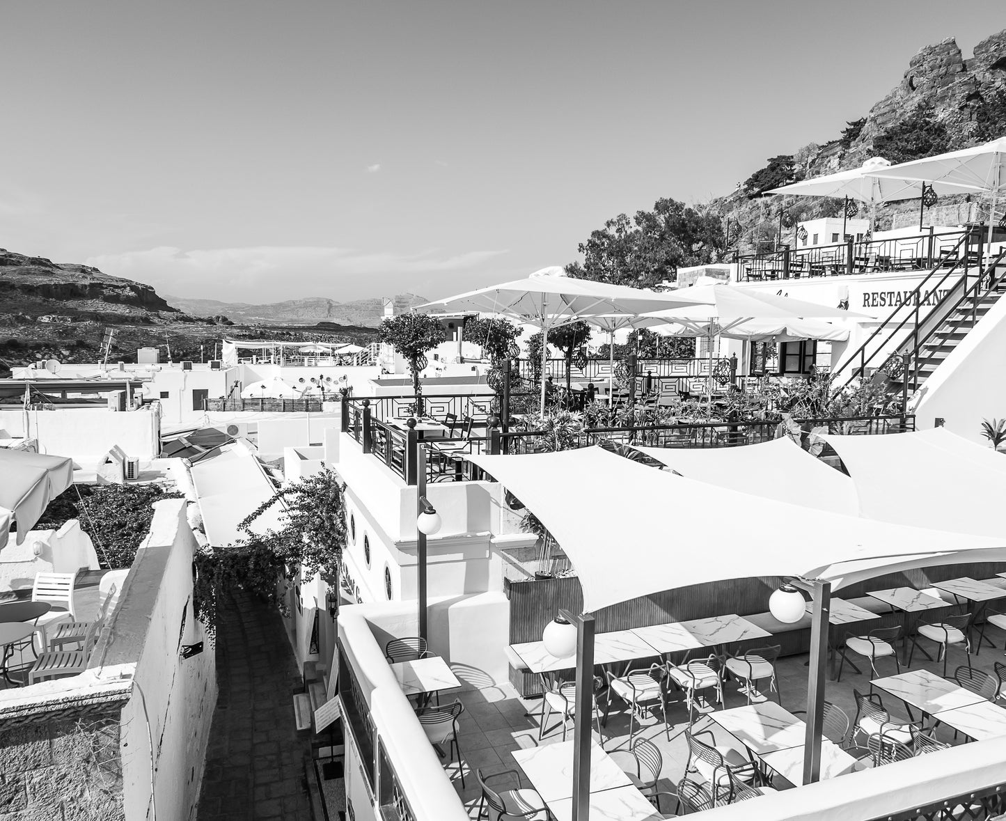 Sunny Greek Terrace Lindos